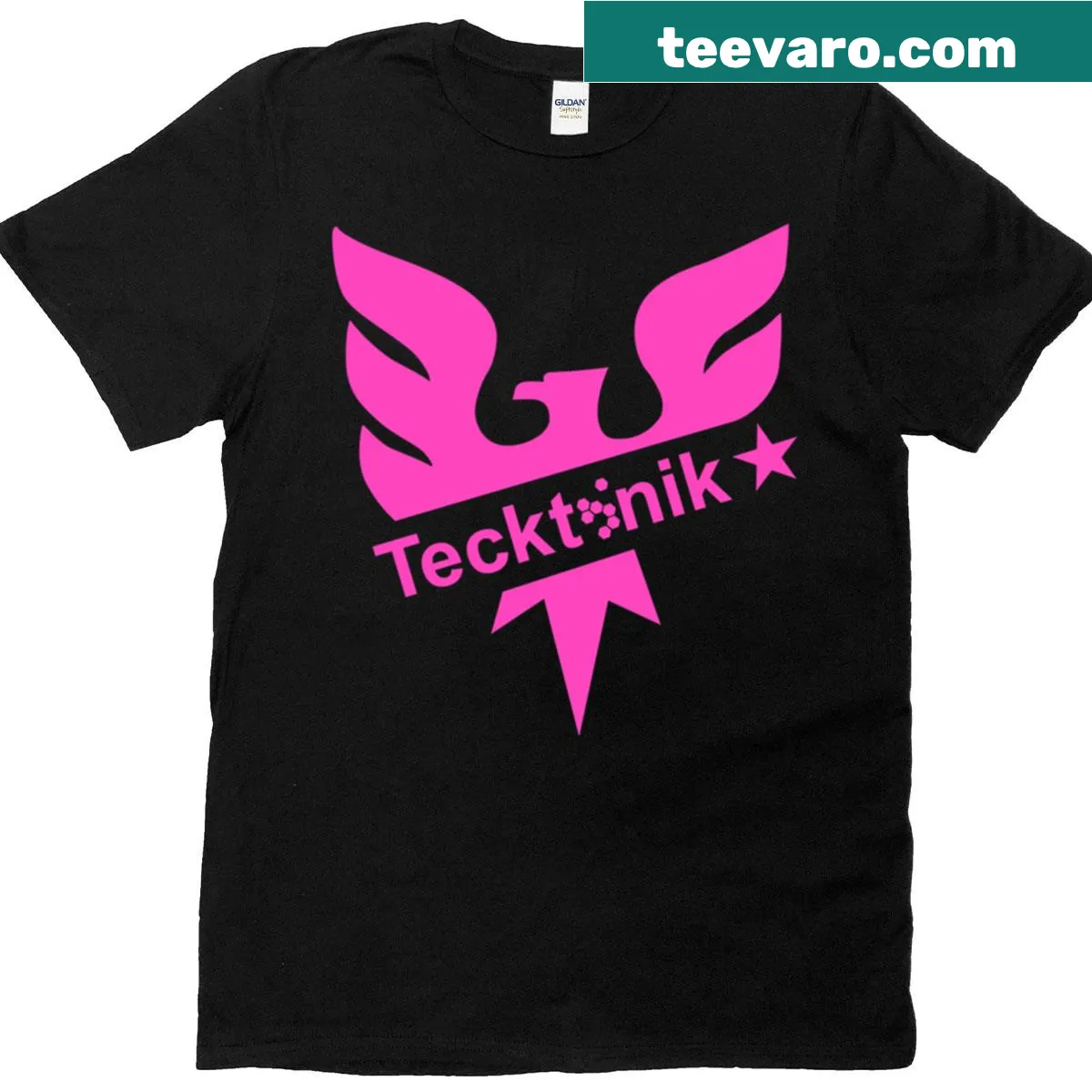 Minimalist T-shirt featuring the Tektonik logo in silhouette — on a men's t-shirt