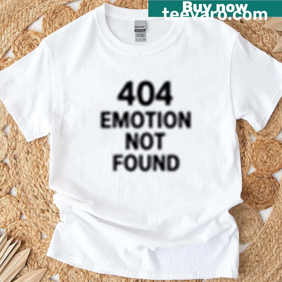 Funny 404 Not Found error graphic on a t-shirt — on a men's t-shirt