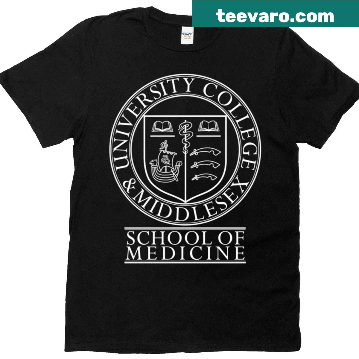 Minimalist Ucmsm logo graphic on a tri-blend t-shirt — on a men's t-shirt