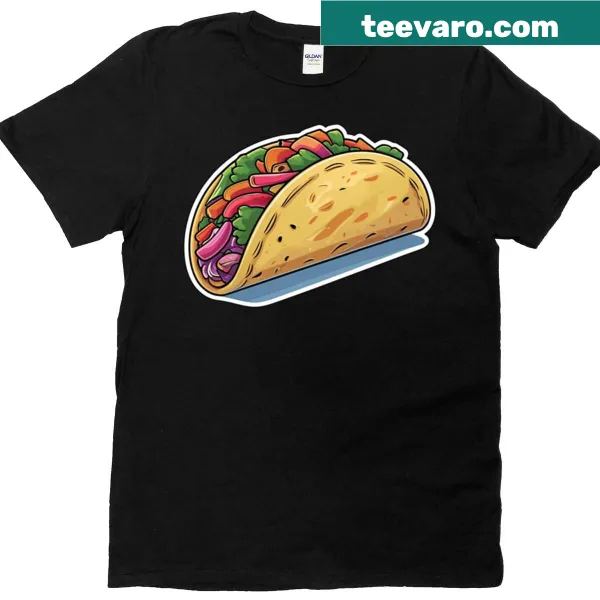 Humorous veggie taco graphic T-shirt