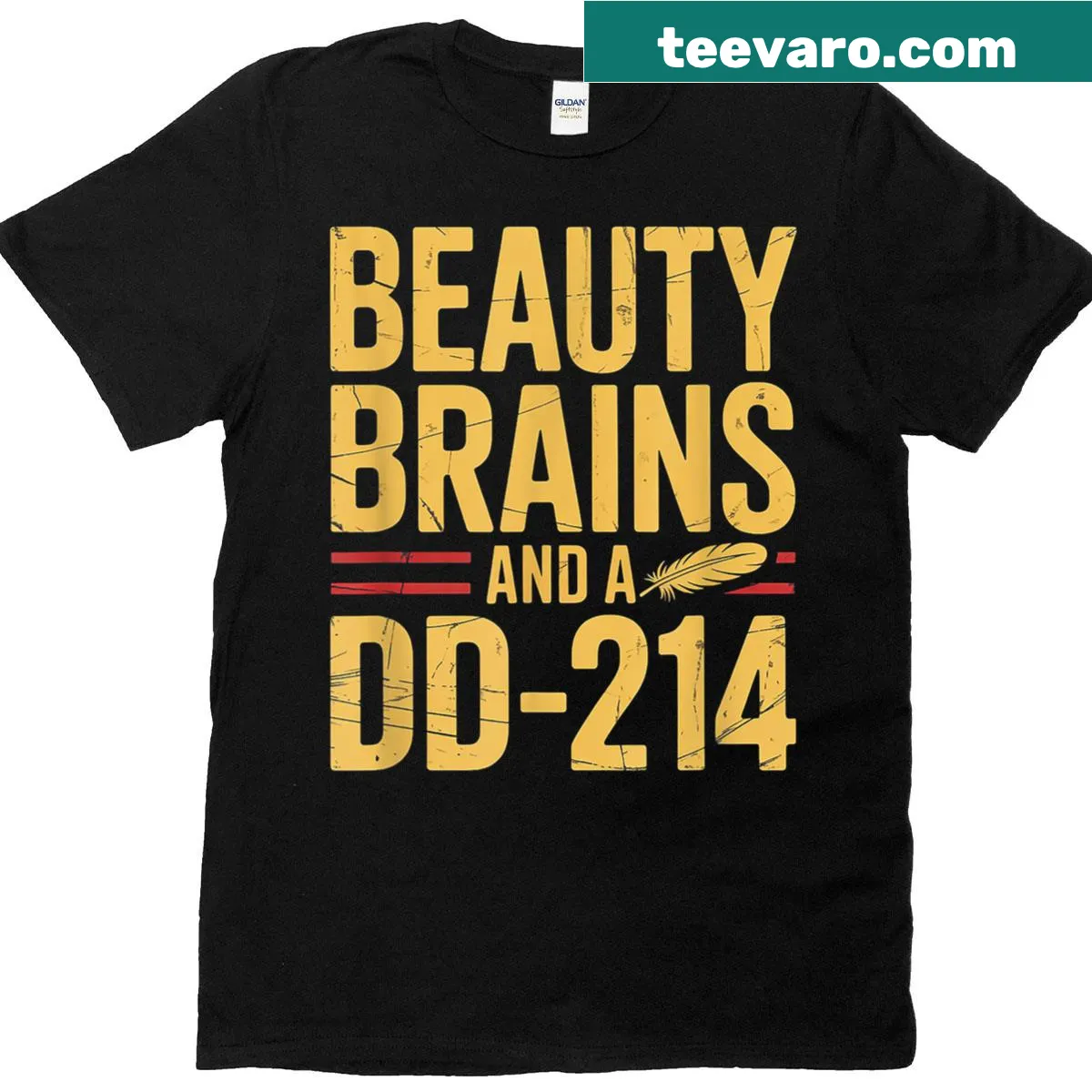 Proud t-shirt celebrating veterans with a humorous phrase — on a men's t-shirt