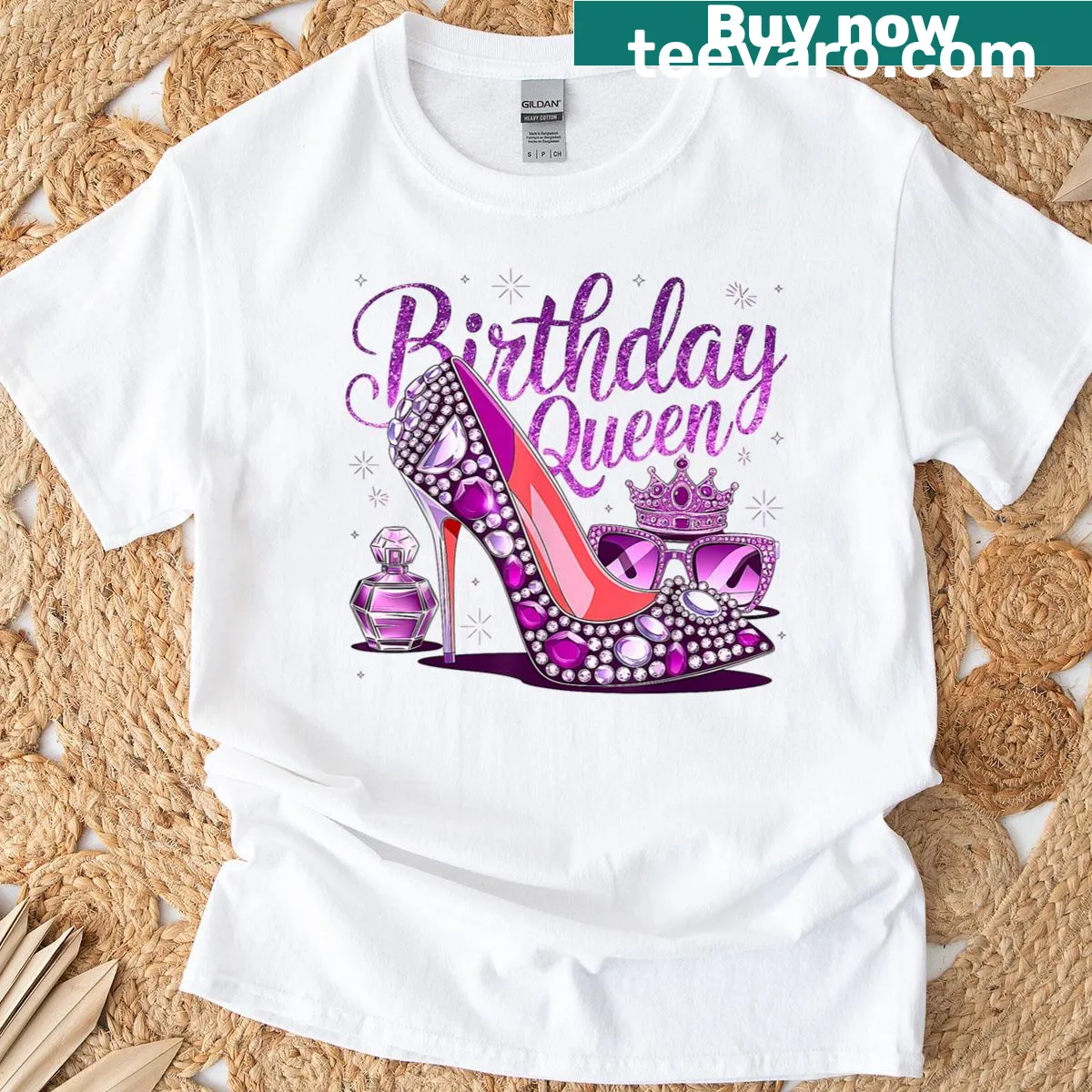 Birthday Queen T-shirt with bold typography perfect for celebrations. — on a men's t-shirt