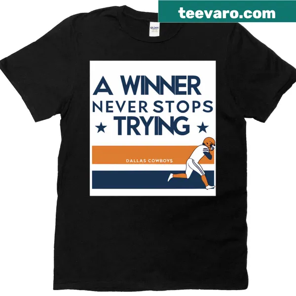 Inspirational Cowboys Football Player T-shirt with motivational text