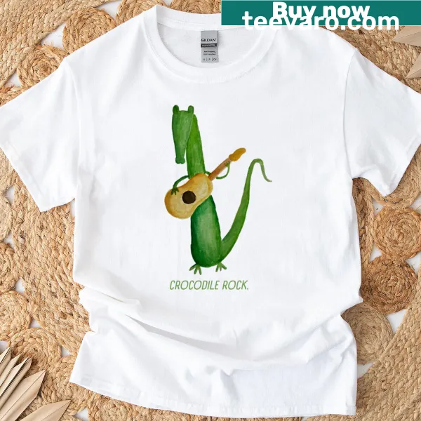Illustration of crocodiles on a playful T-shirt