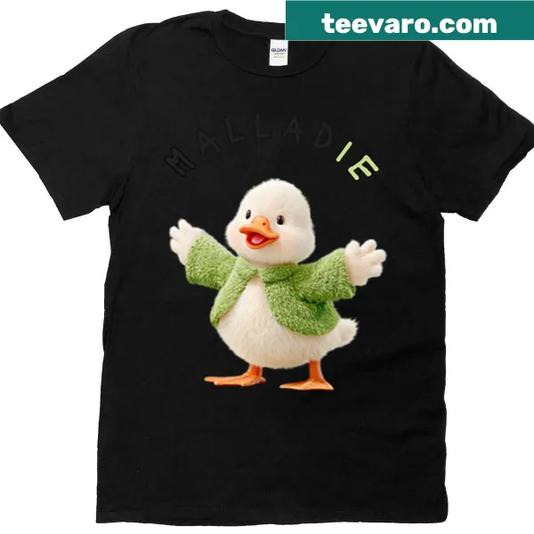 Oversized T-shirt featuring a cute design of a Mallard duck.