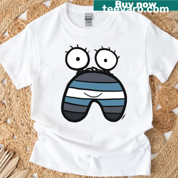 Illustrated oversized T-shirt with DNA and alien design