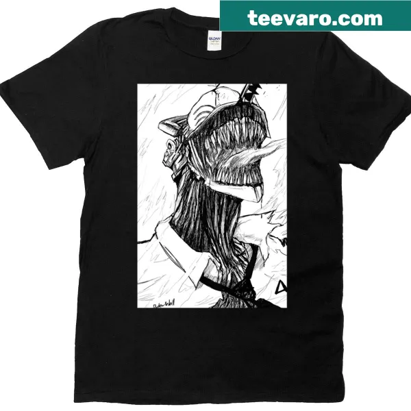 Chainsaw Rage graphic t-shirt inspired by anime character Denji
