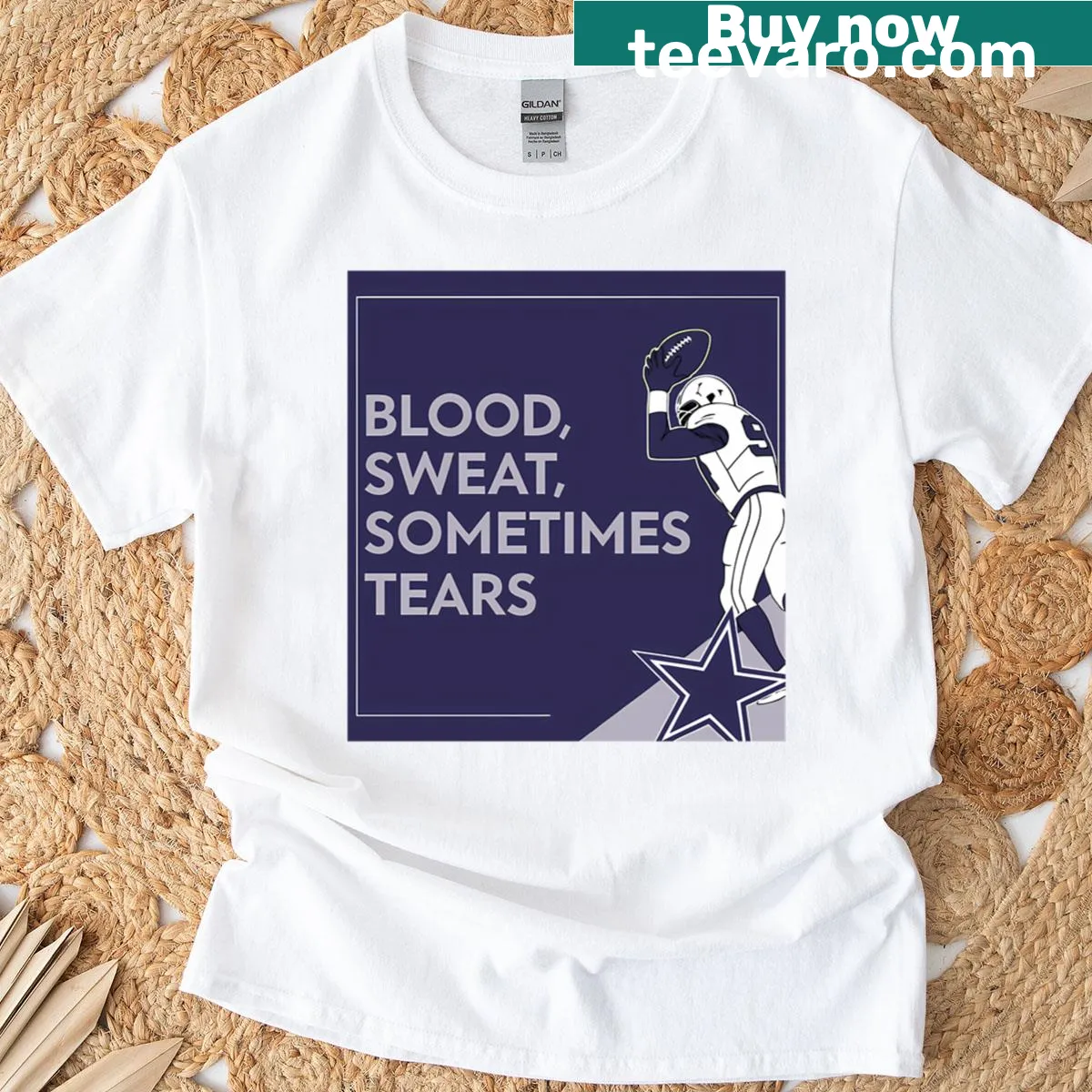 Inspirational phrase about determination on T-shirt — on a men's t-shirt