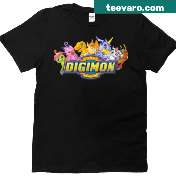 Illustrative T-shirt featuring elements from Digimon Adventure