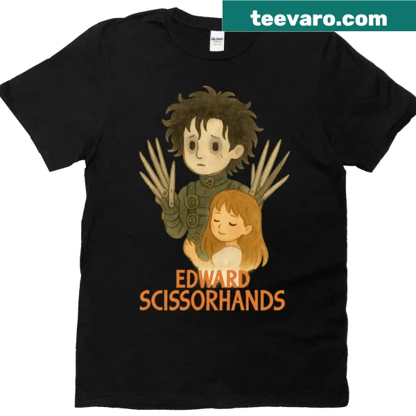 Graphic tee featuring Edward Scissorhands design.