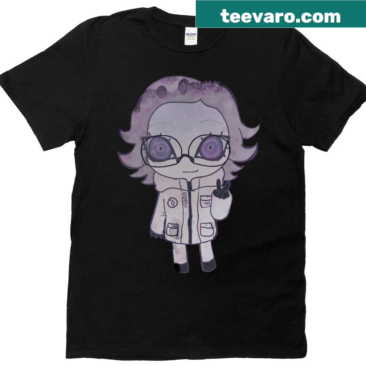 Graphic tee with 'Eito Aotsuki' and 'Last Defense Academy' text. — on a men's t-shirt
