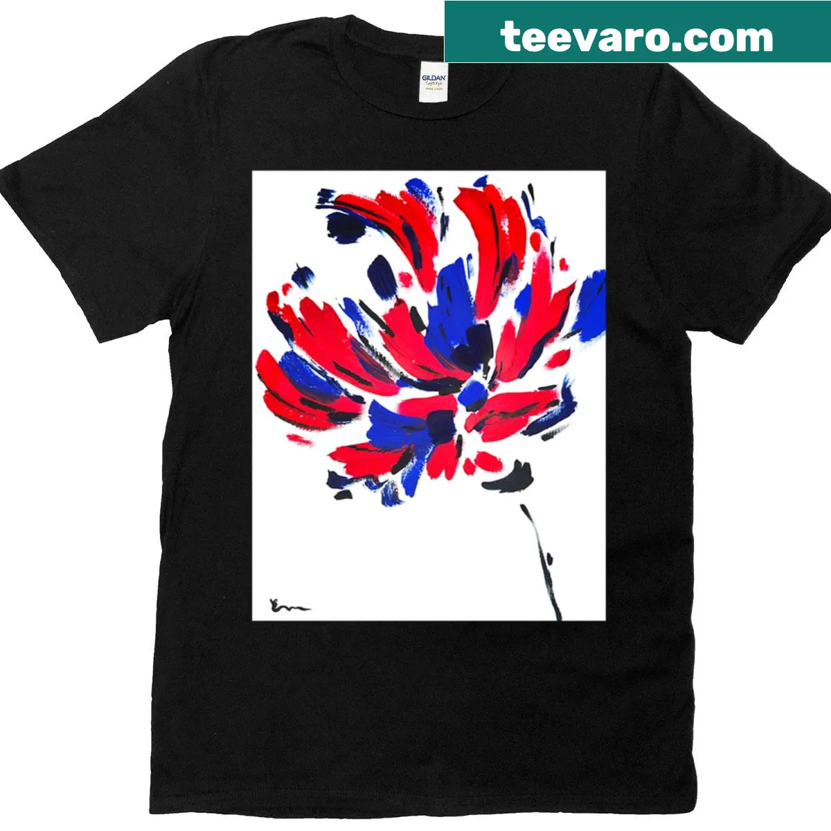 Flower burst design T-shirt with a nature-inspired graphic — on a men's t-shirt