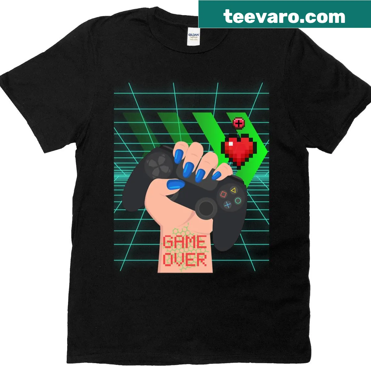 Gamer girl t-shirt featuring a playful gaming graphic — on a men's t-shirt