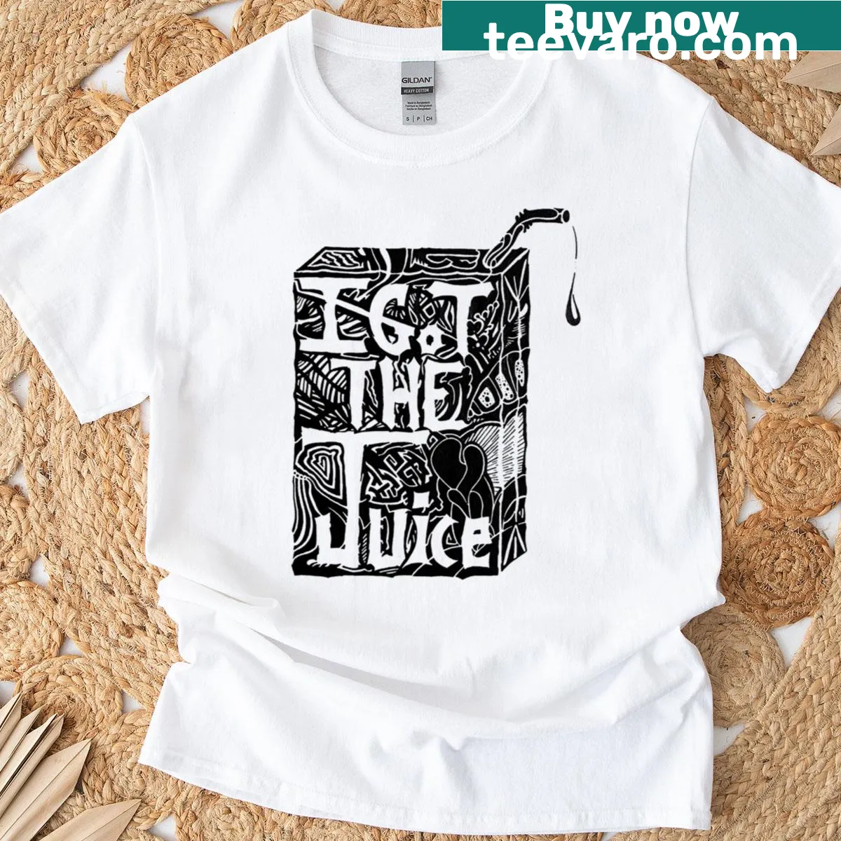 Text design 'I Got The Juice' on a T-shirt — on a men's t-shirt