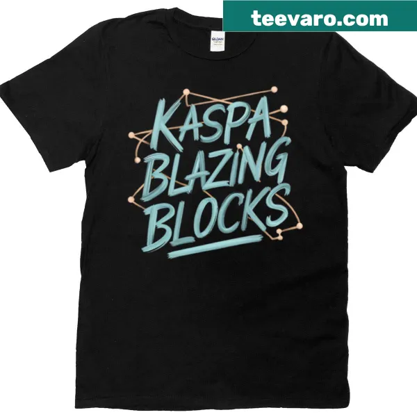 Oversized T-shirt with text 'Kaspa Doesnt Care About Listings It Cares About Code'