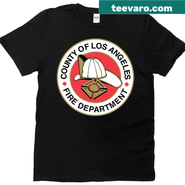 LA County Fire Department logo on T-shirt
