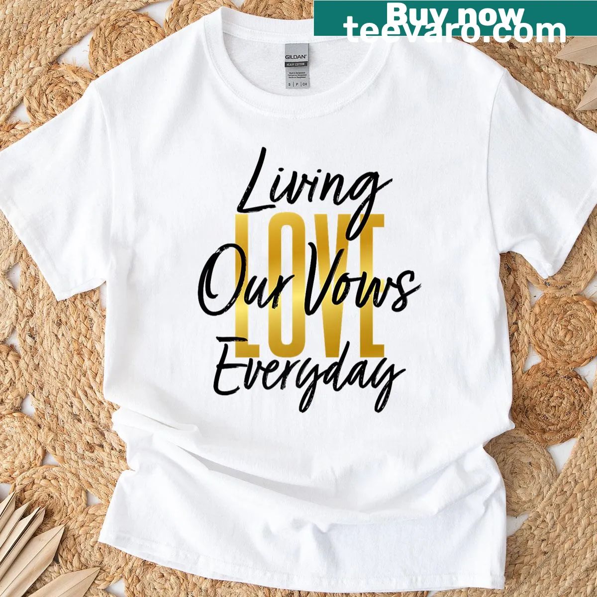 Classic Love Premium t-shirt with simple typography — on a men's t-shirt