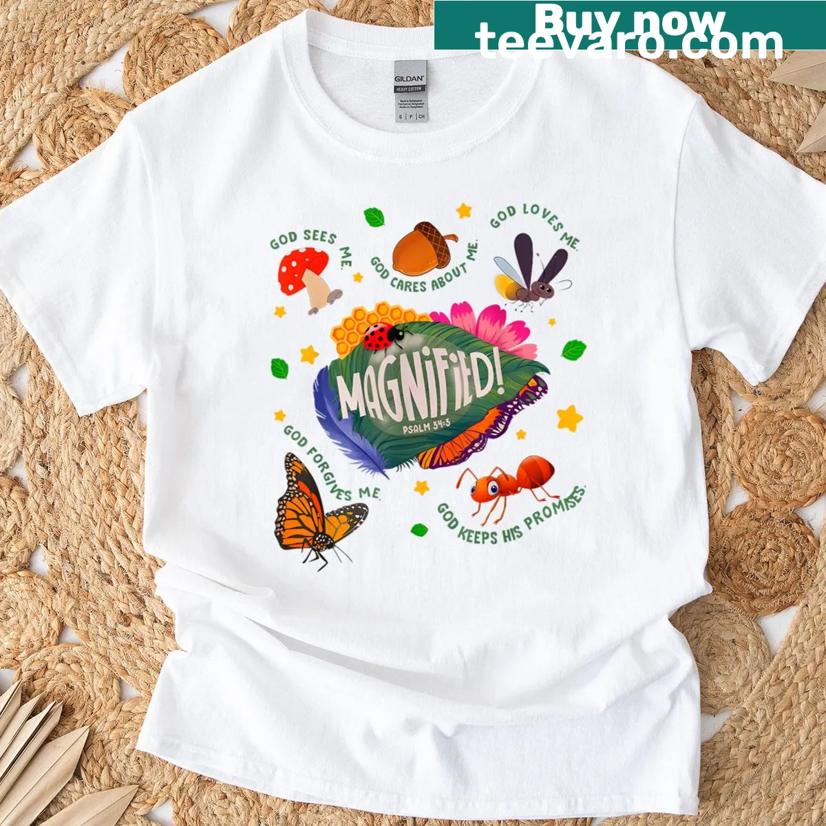 Inspirational t-shirt with a message about discovering God's greatness — on a men's t-shirt