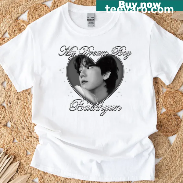 T-shirt with graphic celebrating Baekhyun from K-pop