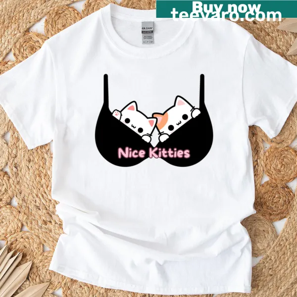 Cartoon design of cute cats on a T-shirt