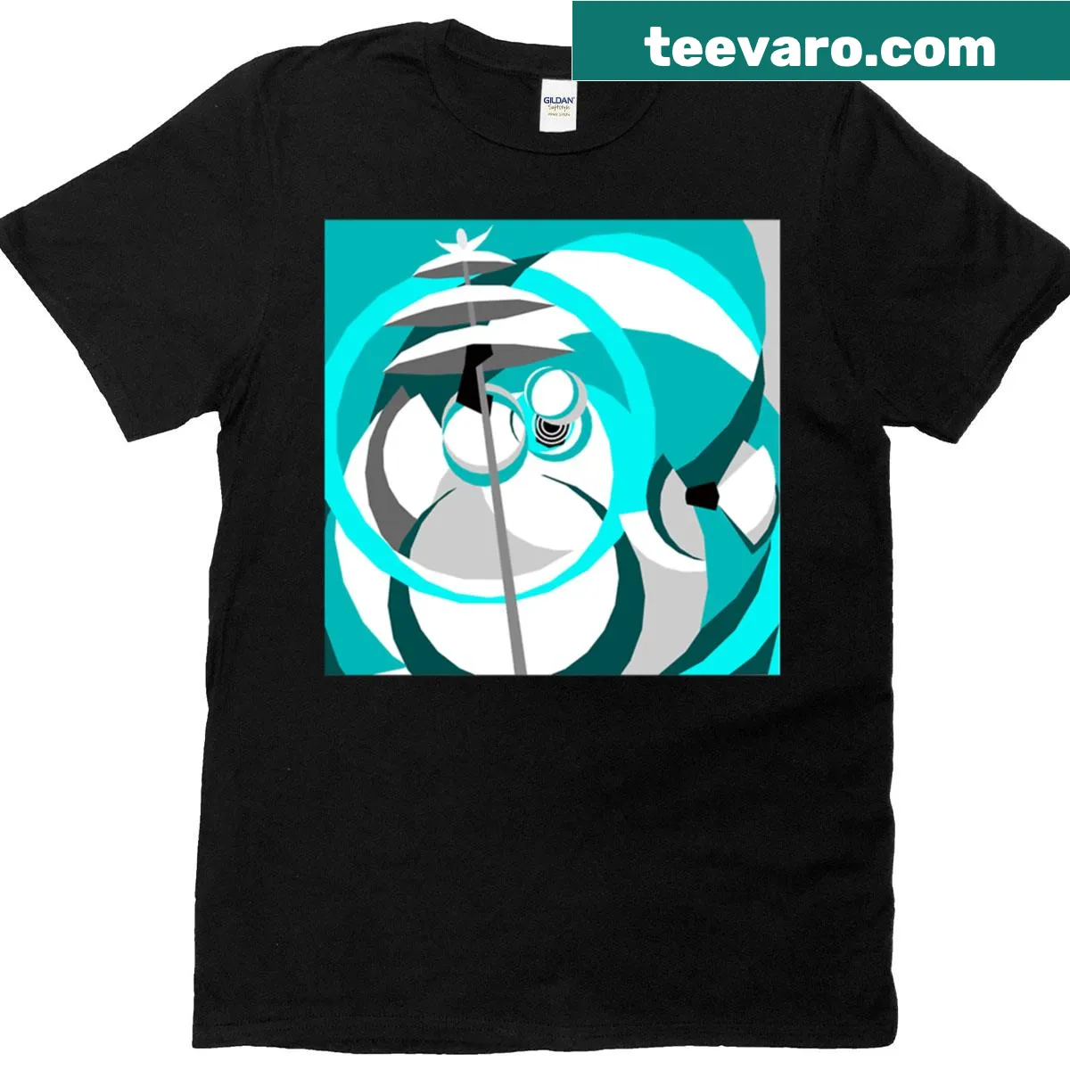 Oversized T-shirt with a minimalist silhouette design — on a men's t-shirt