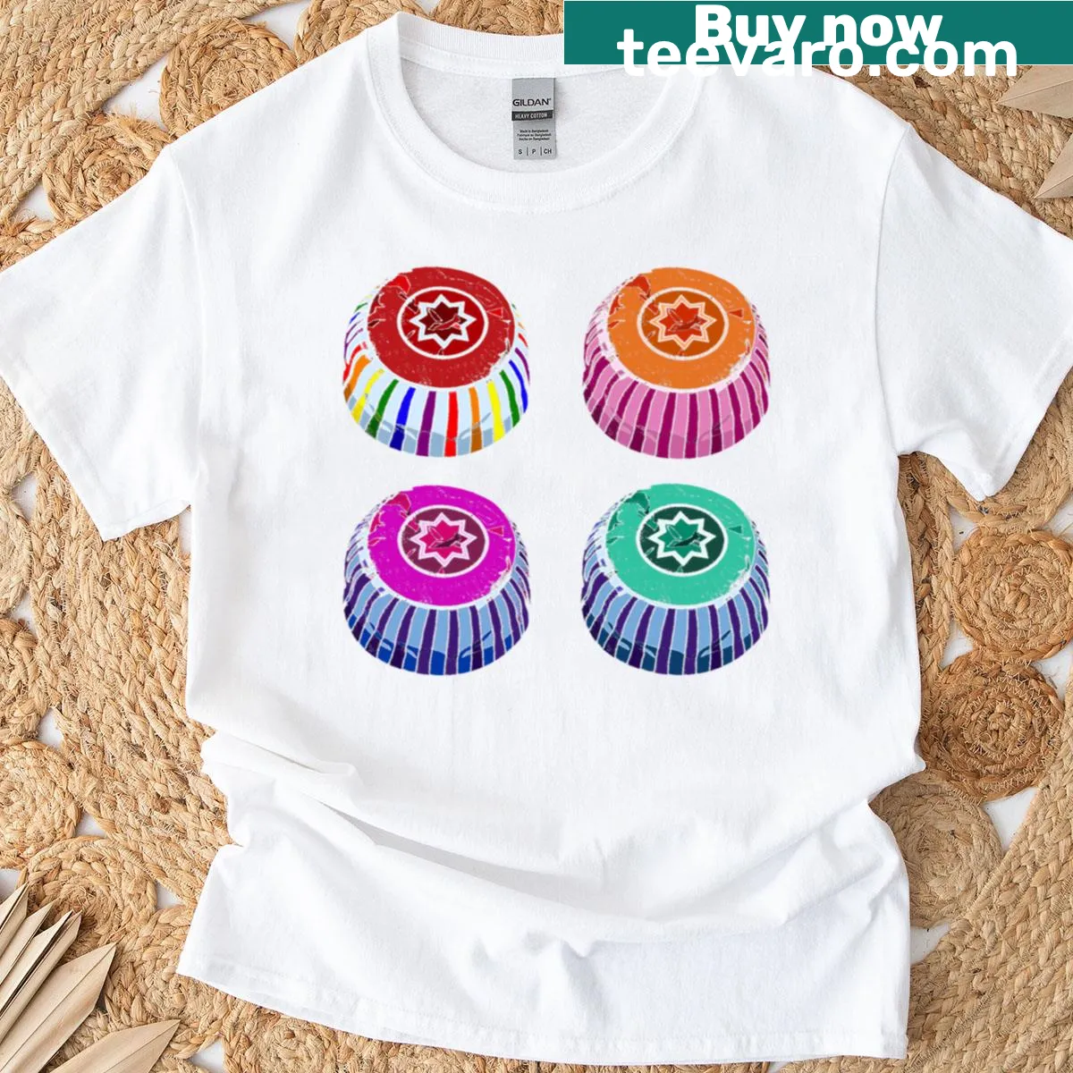 Illustration of Scottish teacakes on a t-shirt — on a men's t-shirt