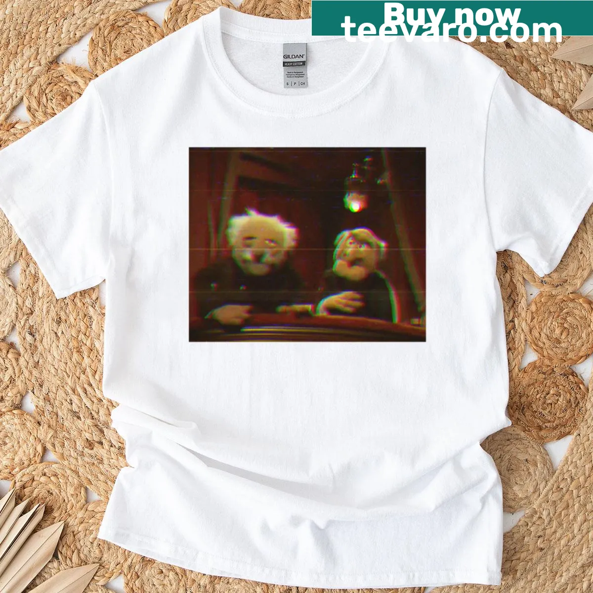 Whimsical puppets illustration on Puppets 2 Active T-shirt — on a men's t-shirt