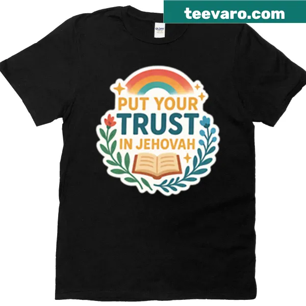 Typography design 'Put Your Trust In Jehovah' on oversized t-shirt