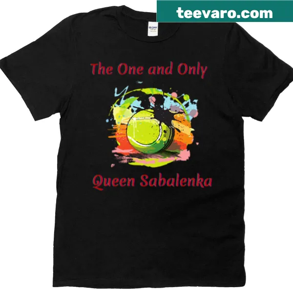 T-shirt celebrating athlete Sabalenka with bold typography