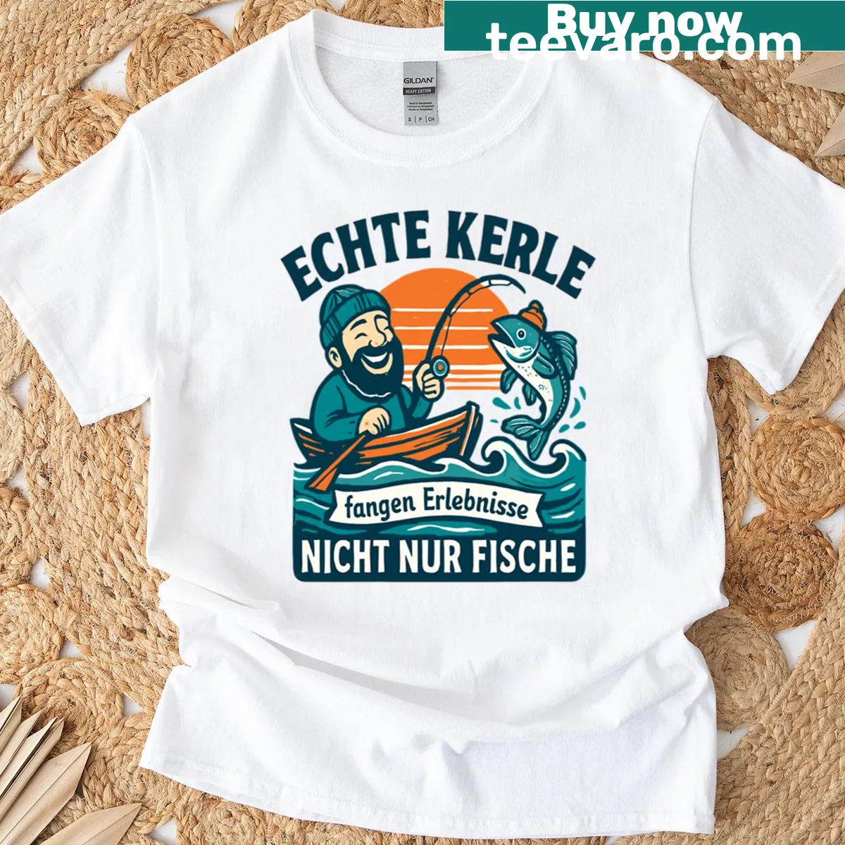 Motivational t-shirt for adventure enthusiasts — on a men's t-shirt