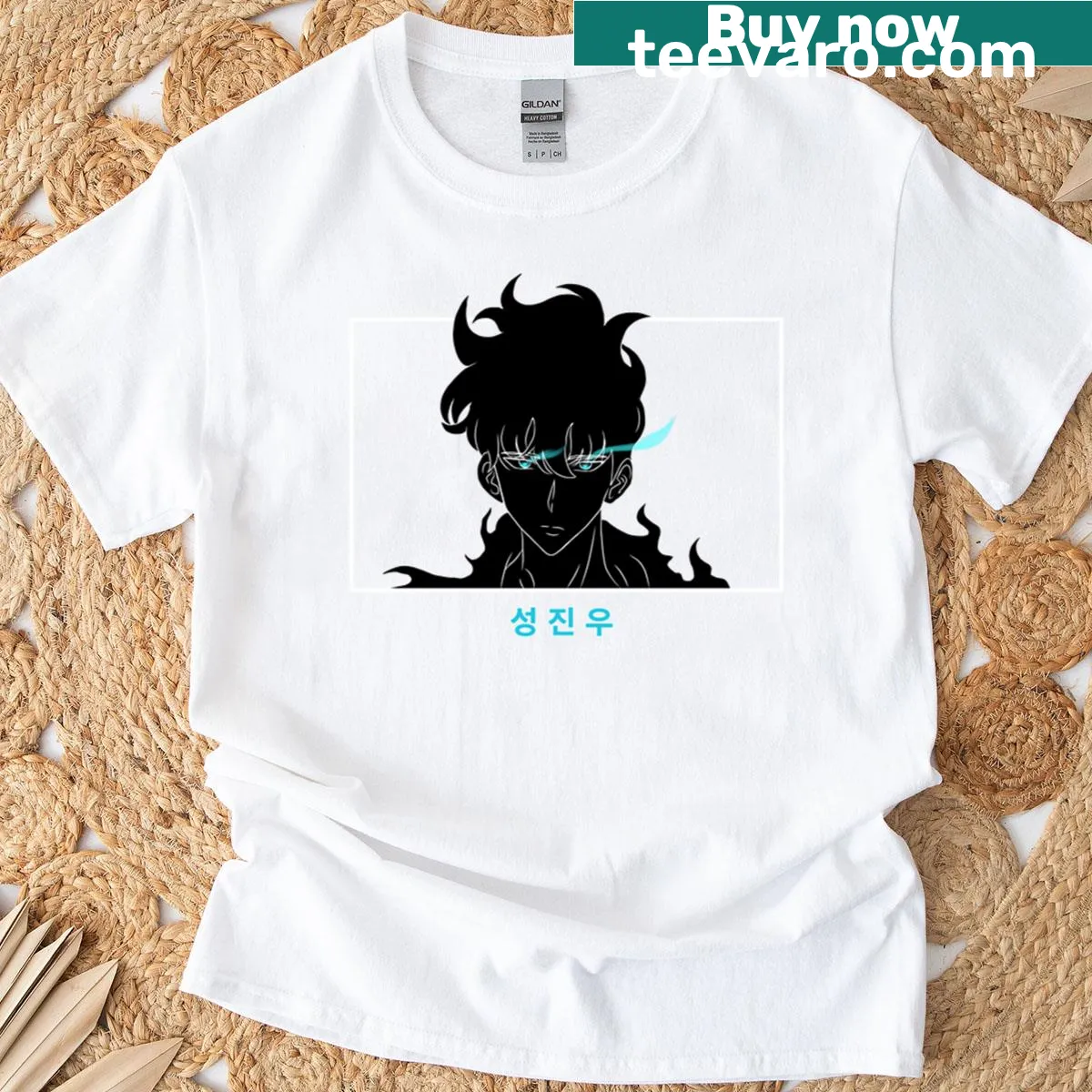 Playful scribble graphic saying 'Best Hunter' on a t-shirt — on a men's t-shirt