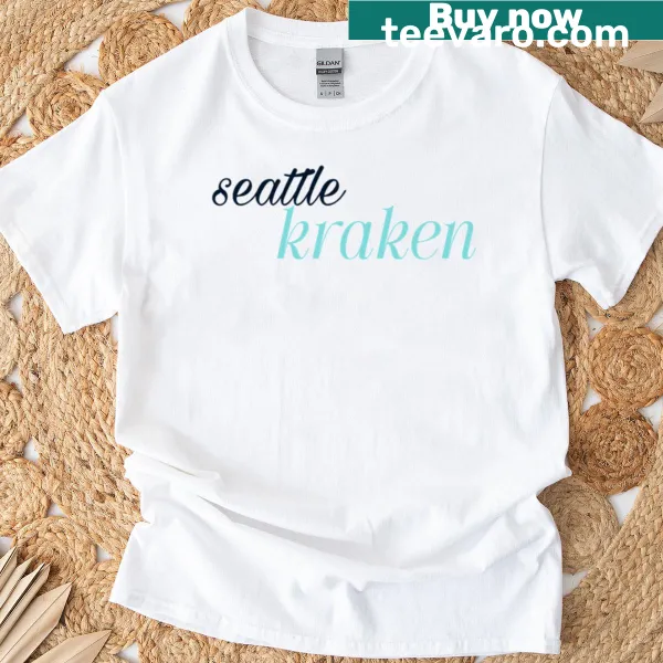 Seattle Kraken logo printed on a hockey T-shirt