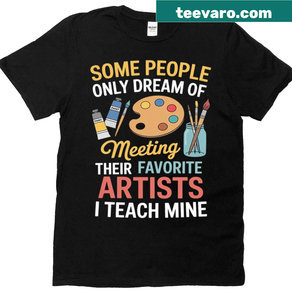 Sentimental t-shirt for art teachers with meaningful phrase — on a men's t-shirt