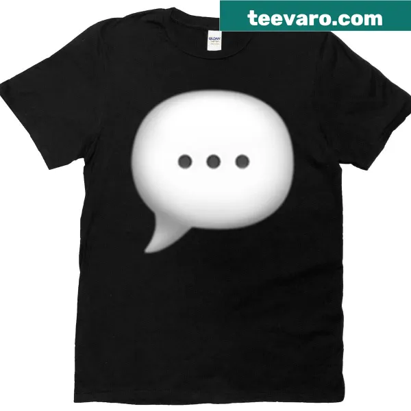 T-shirt with a playful speech balloon emoji graphic