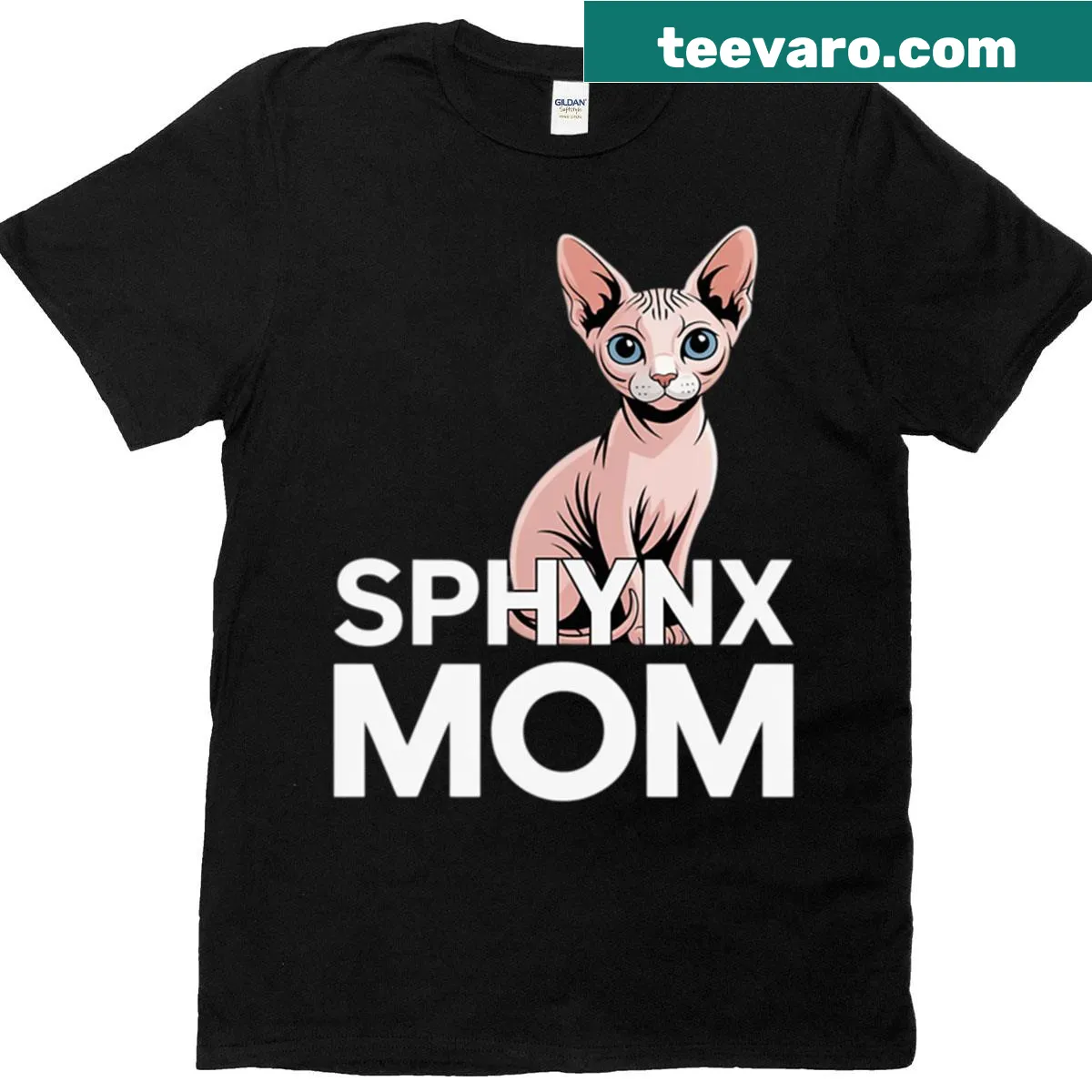 Sphynx cat mom T-shirt with heartfelt sentiment — on a men's t-shirt