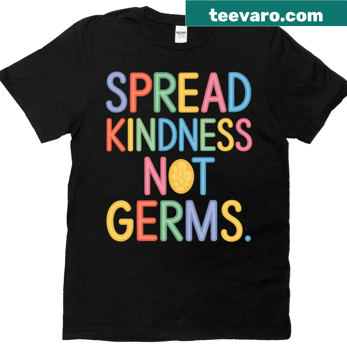 Text T-shirt promoting kindness with multiple messages. — on a men's t-shirt