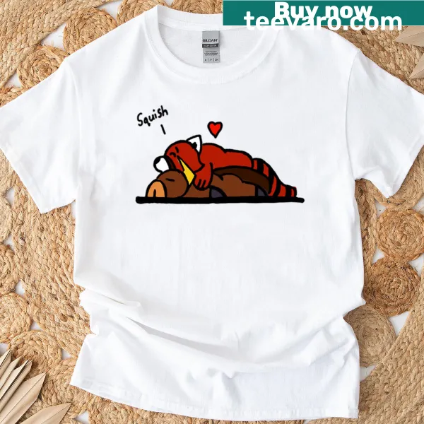 Playful typography featuring the word Squish for a fun T-shirt