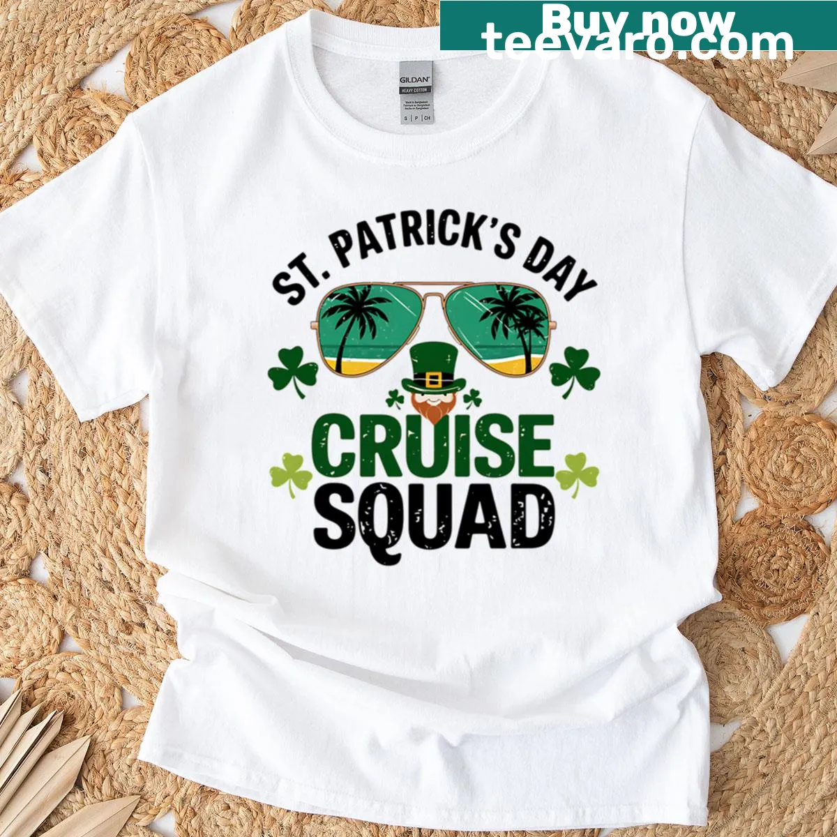 St Patricks Day Cruise Squad 2025 t-shirt with bold typography. — on a men's t-shirt