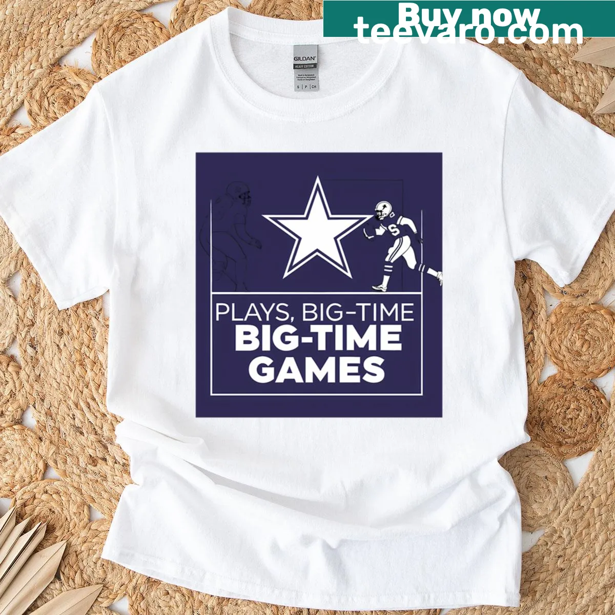 Star Athlete Big-time Game Mastery t-shirt with bold typography. — on a men's t-shirt