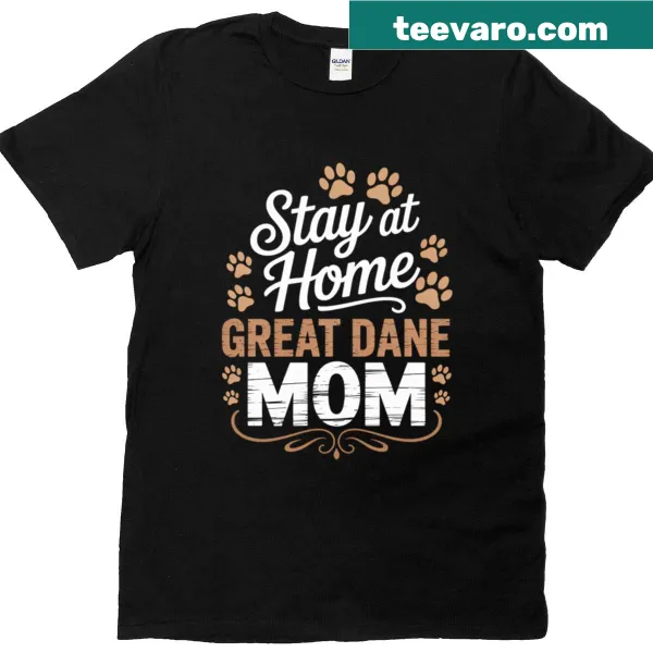 Great Dane themed dog mom t-shirt