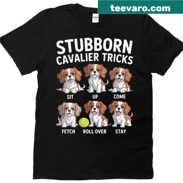 Funny Cavalier King Charles Spaniel tricks T-shirt design