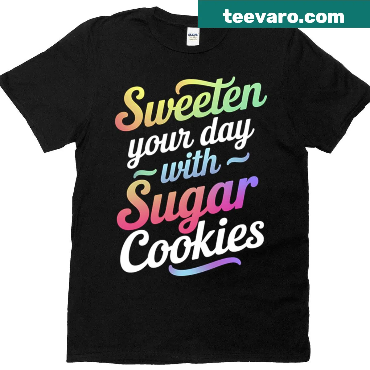T-shirt featuring a graphic for sugar cookie lovers — on a men's t-shirt