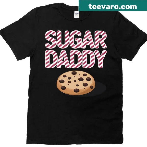 Funny Sugar Daddy t-shirt with cookie and candy cane design