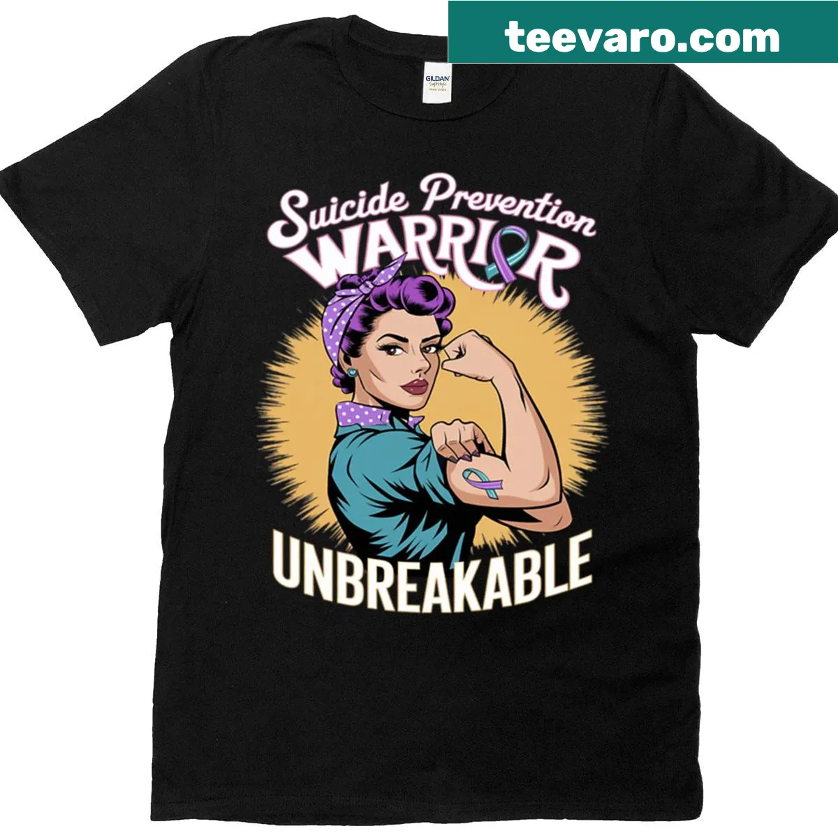 Mental Health Warrior t-shirt for suicide prevention awareness — on a men's t-shirt