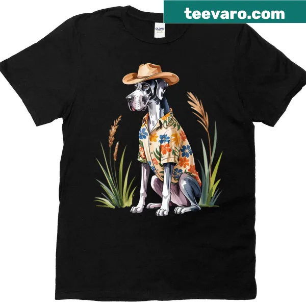 Great Dane t-shirt featuring playful summer design