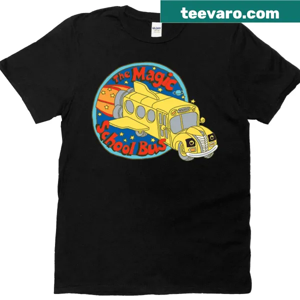 Illustrated T-shirt featuring The Magic School Bus