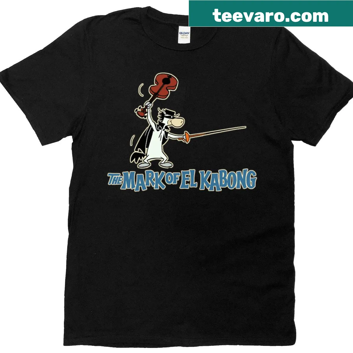Retro style t-shirt featuring El Kabong graphic — on a men's t-shirt