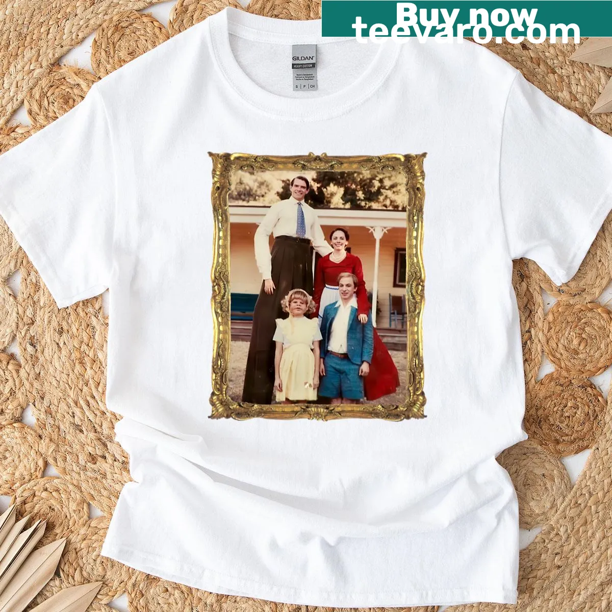 Vintage distressed T-shirt celebrating family moments with nostalgic design — on a men's t-shirt