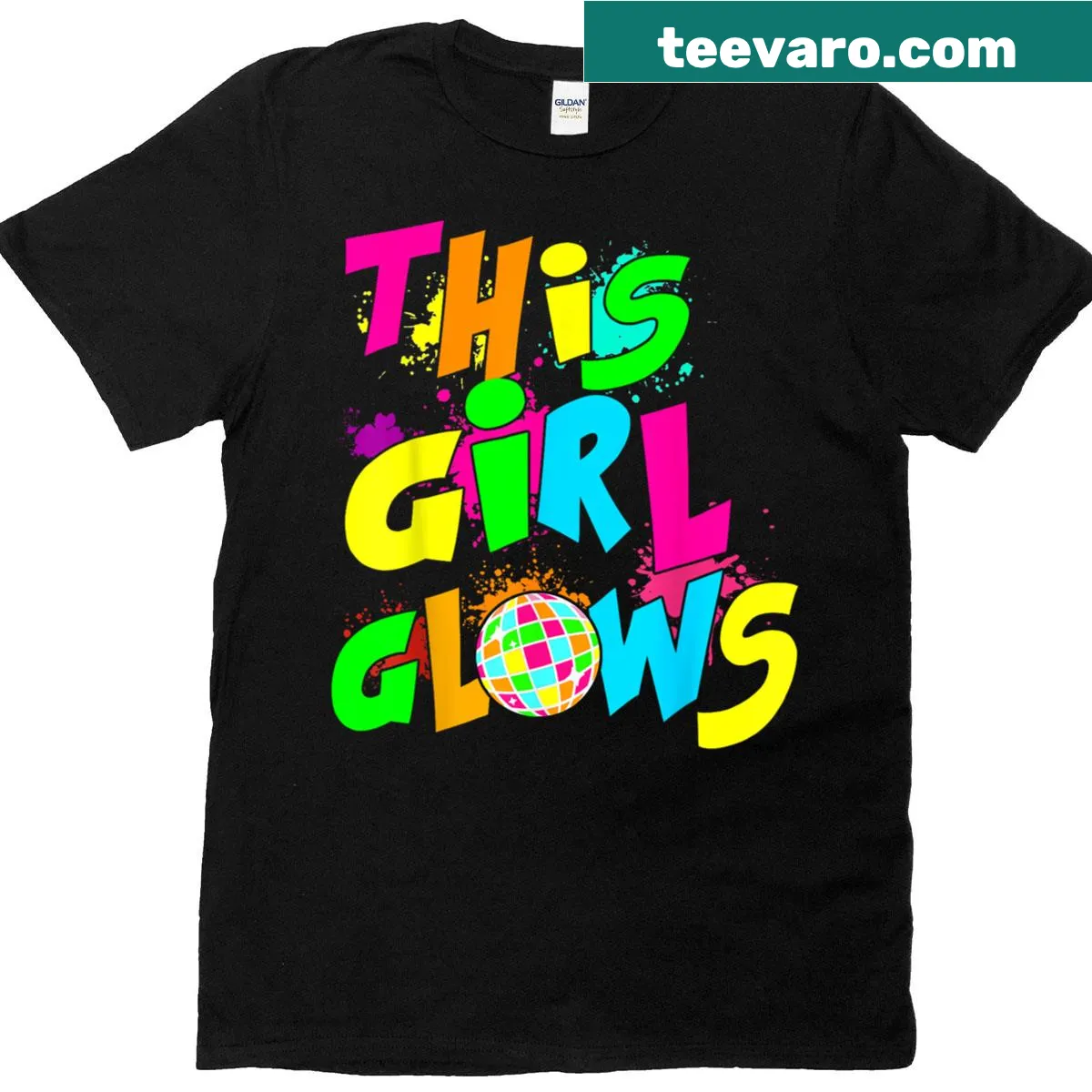 Retro graphic T-shirt for women with playful text — on a men's t-shirt
