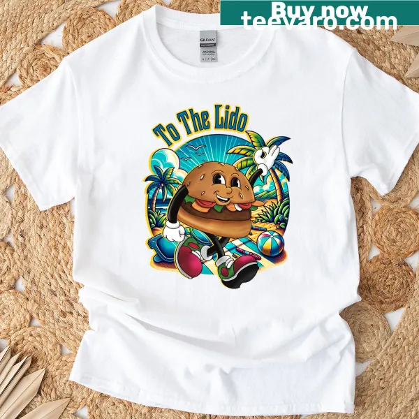 T-shirt featuring a graphic design related to beach life